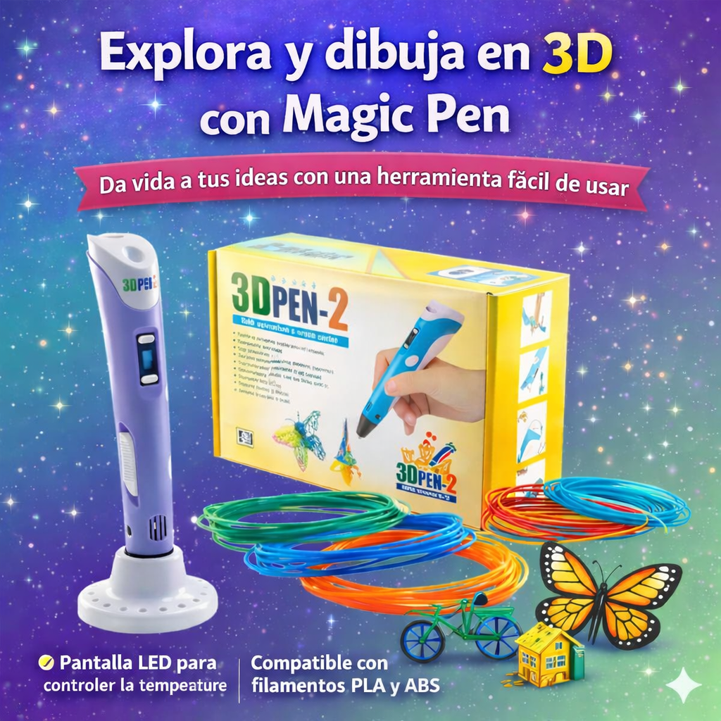 Magic Pen Bolígrafo 3D para impresión de Objetos